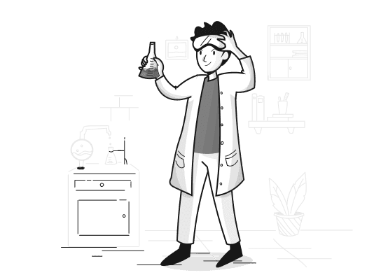 vector of a Kid in chemical lab 